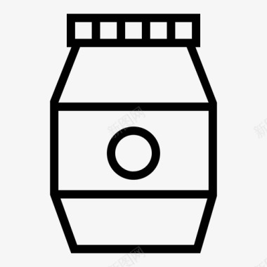 蜜饯罐水果厨房图标图标