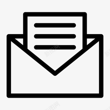 开封信公开信邀请函图标图标