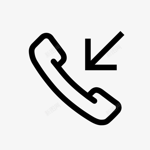 来电接听电话图标svg_新图网 https://ixintu.com 小图标设置通讯 接听 来电 电话