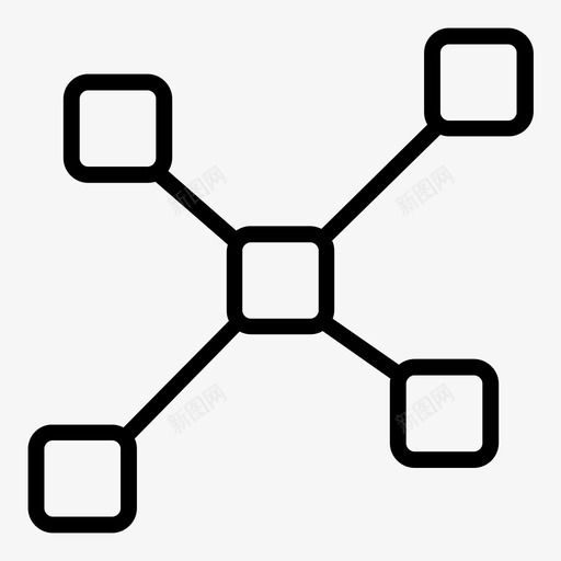 图形连接点图标svg_新图网 https://ixintu.com 关系 图形 点 编程 网络 连接 链接