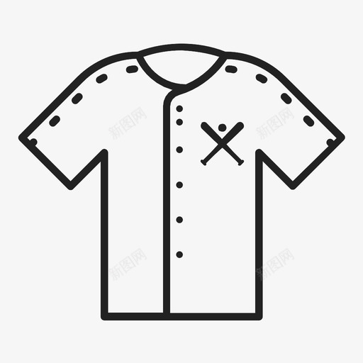 棒球服衣服衬衫图标svg_新图网 https://ixintu.com 棒球服 衣服 衬衫 运动衫