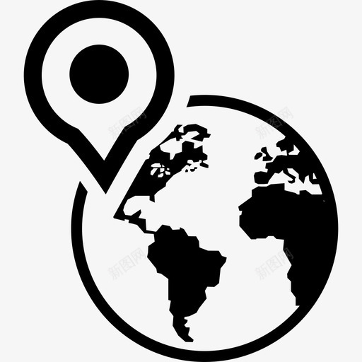 地球仪在北美有一个占位符地图和旗帜地球图标svg_新图网 https://ixintu.com 地图和旗帜 地球仪在北美有一个占位符 地球图标