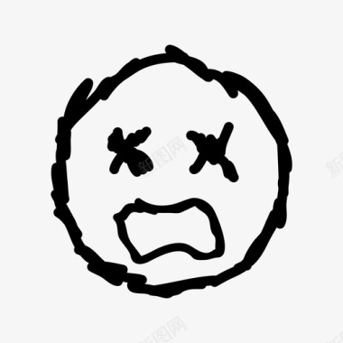 疯狂的表情符号粗略的图标图标