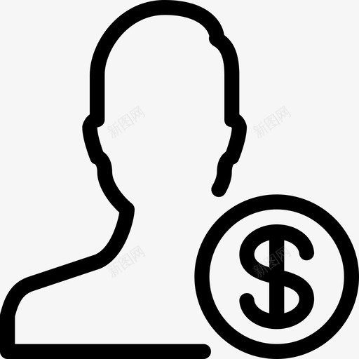 美元现金货币图标svg_新图网 https://ixintu.com 付款 现金 用户操作行图标 美元 货币