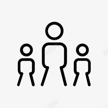 单身男人家庭孩子女人图标图标