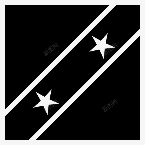 圣基茨和尼维斯加勒比海国家图标svg_新图网 https://ixintu.com 世界广场旗帜铭文 加勒比海 国家 国旗 圣基茨和尼维斯