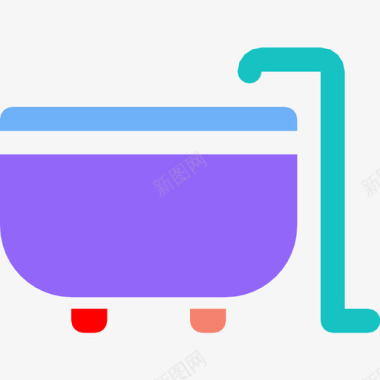 浴室家浴缸图标图标