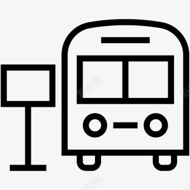 巴士站巴士服务车站图标图标