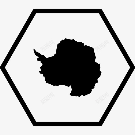 南极洲大陆旗帜图标svg_新图网 https://ixintu.com 世界六边形旗帜轮廓 南极洲 大陆 旗帜 条约