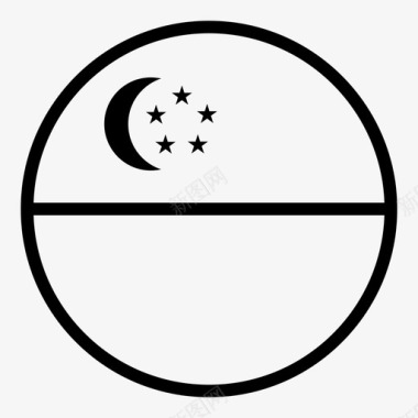 新加坡国家国旗图标图标