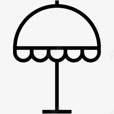 雨伞阳伞防晒图标图标