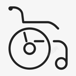 三岁轮椅受伤行动受限图标高清图片