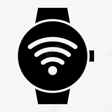 wifi智能手表时钟设备图标图标
