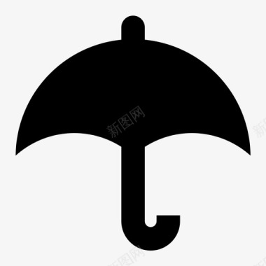 雨伞保护下雨图标图标