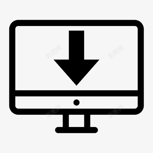监视器向下转到底部图标svg_新图网 https://ixintu.com 下载 向下 向下向上 导入 监视器向下 转到底部