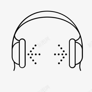 音频耳机听力图标图标