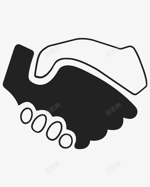 握手问候信任图标svg_新图网 https://ixintu.com 信任 握手 欢迎 问候