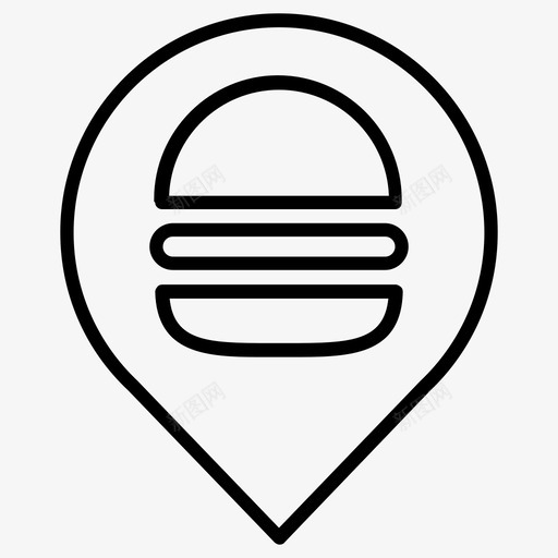 汉堡夹快餐马克笔图标svg_新图网 https://ixintu.com 快餐 汉堡夹 美味餐厅 餐厅 马克笔