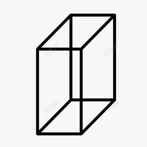矩形框三维三维形状图标svg_新图网 https://ixintu.com 三维 三维图形 三维形状 几何图形 实体图形 矩形框