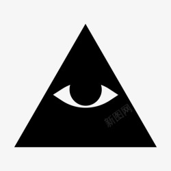 光明会普罗维登斯之眼光明会之眼金字塔之眼图标高清图片