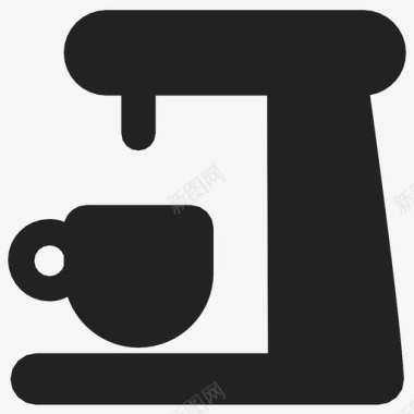 咖啡机热咖啡热饮料图标图标