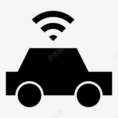 车载wifi联网汽车连接图标图标