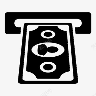 现金点终端银行自动柜员机卡片处理器图标图标