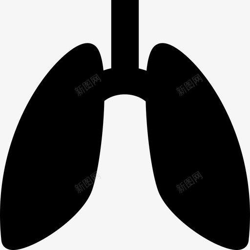 肺身体透视图标svg_新图网 https://ixintu.com 人体 器官 肺 诊断填充第1部分 身体 透视