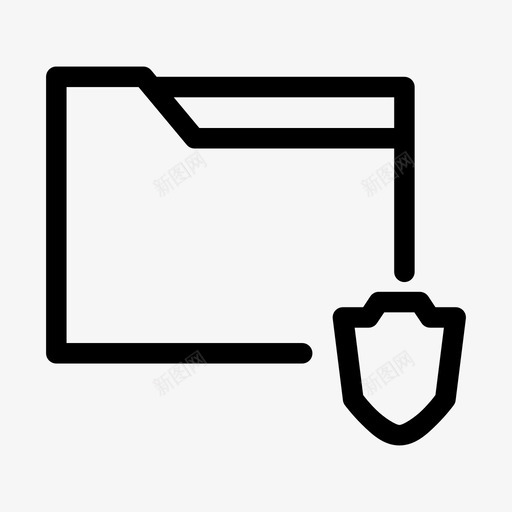 安全文件夹受保护屏蔽图标svg_新图网 https://ixintu.com 受保护 安全文件夹 屏蔽 文件夹介质