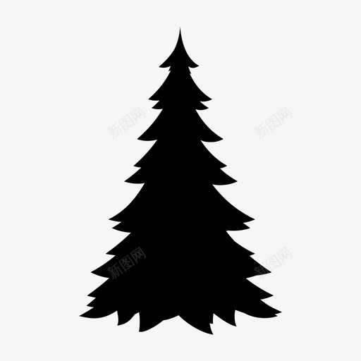 圣诞树松树植物和树木图标svg_新图网 https://ixintu.com 圣诞树 松树 植物和树木