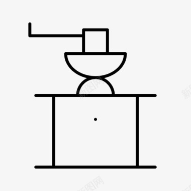 研磨机酒吧咖啡图标图标