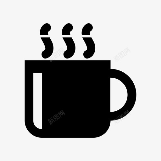 咖啡杯子热茶图标svg_新图网 https://ixintu.com logo 咖啡 杯子 热茶
