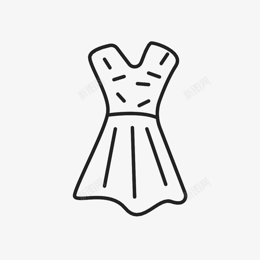 连衣裙可爱女孩图标svg_新图网 https://ixintu.com 可爱 图案 夏季 女孩 连衣裙