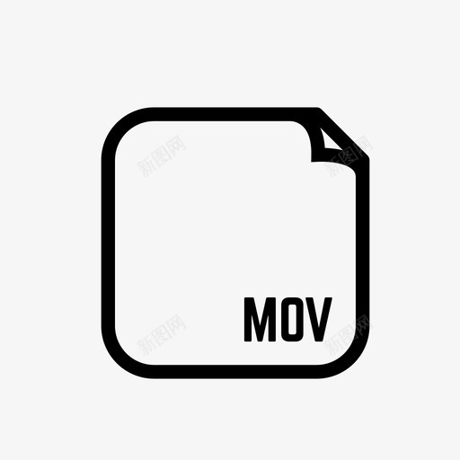 mov文档格式图标svg_新图网 https://ixintu.com mov 文档 格式 视频