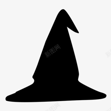 女巫帽万圣节巫师帽图标图标