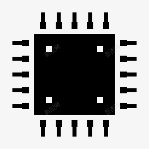 微芯片计算机芯片微处理器图标svg_新图网 https://ixintu.com 微处理器 微芯片 硅 计算机芯片