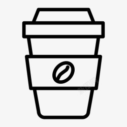 出线星巴克咖啡杯子图标高清图片