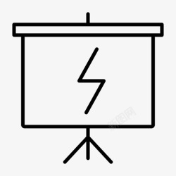 示教霹雳屏显示投影讲解图标高清图片