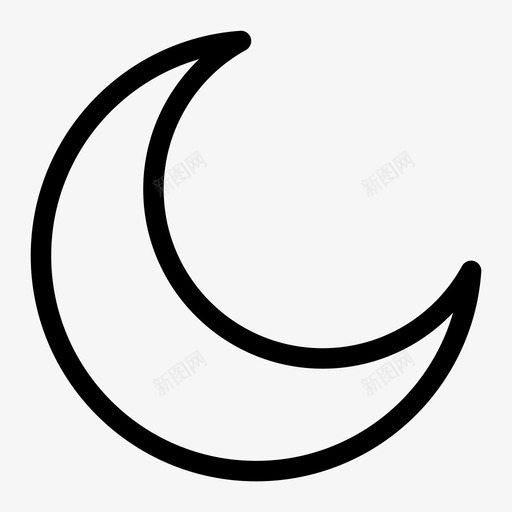 月亮光月球图标svg_新图网 https://ixintu.com 光 天气 月亮 月球 界面 行星