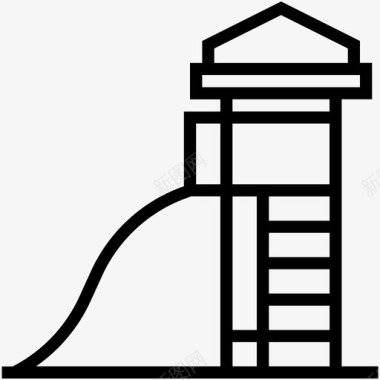滑梯游乐园娱乐图标图标