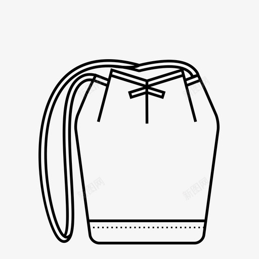 水桶袋时尚购物图标svg_新图网 https://ixintu.com 复古 时尚 水桶袋 袋子狂人 购物