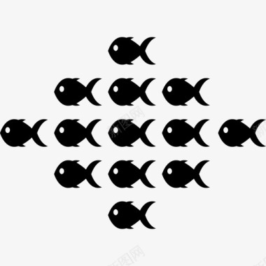 鱼群动物创业图标图标