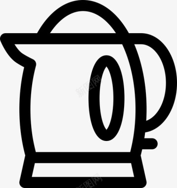 电热茶壶电器厨房图标图标