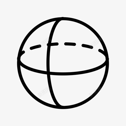 球体地球几何图标svg_新图网 https://ixintu.com 几何 地球 球体