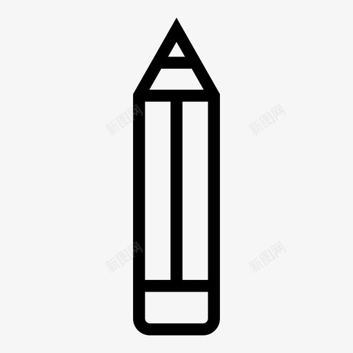 铅笔画画学校图标svg_新图网 https://ixintu.com 写作 学校 文具 画画 铅笔