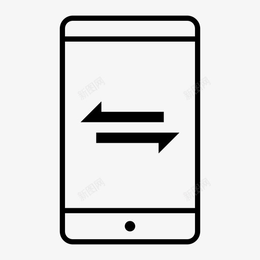 智能手机传输数据箭头连接图标svg_新图网 https://ixintu.com 交易 智能手机传输数据 相反 箭头 连接