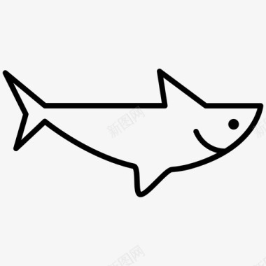 鲨鱼危险大白鲨图标图标