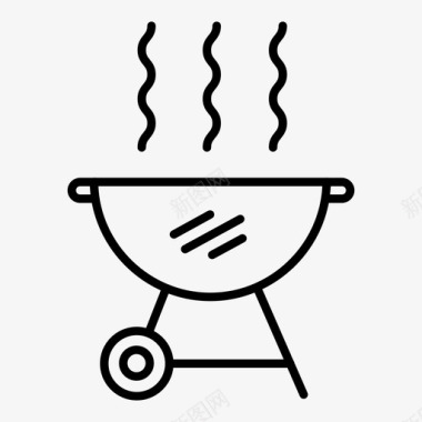 烧烤木炭火图标图标
