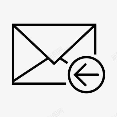 信封箭头电子邮件收件箱图标图标