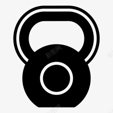 水壶铃运动健身图标图标